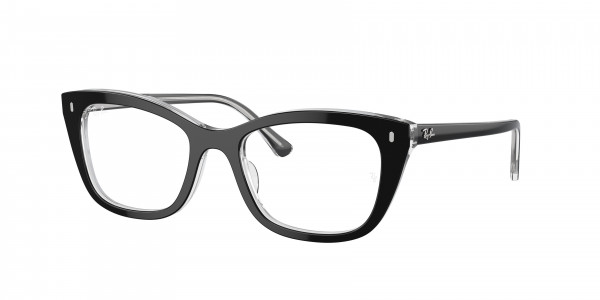 Ray-Ban Optical RX5433 Eyeglasses, 2034 BLACK ON TRANSPARENT (BLACK)