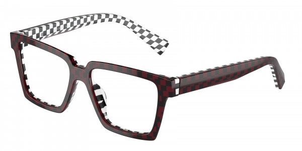 Alain Mikli A03162 Eyeglasses, 004 TRANS.BURG./DAM.BLACK WHITE (RED)
