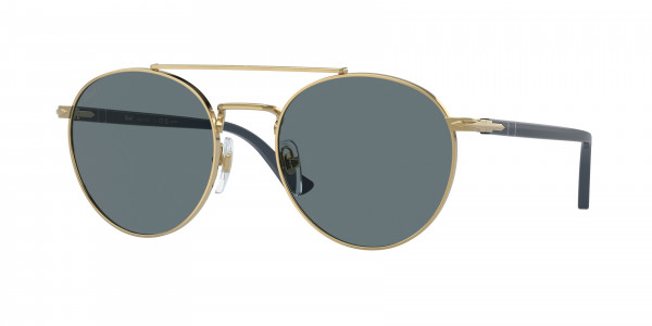 Persol PO1011S Sunglasses, 515/3R GOLD DARK BLUE POLAR (GOLD)