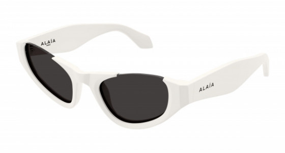 Azzedine Alaïa AA0076S Sunglasses, 002 - WHITE with GREY lenses