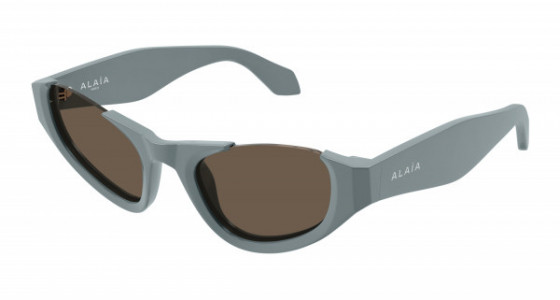 Azzedine Alaïa AA0076S Sunglasses, 004 - LIGHT-BLUE with BROWN lenses