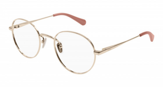 Chloé CC0024O Eyeglasses, 002 - GOLD with TRANSPARENT lenses