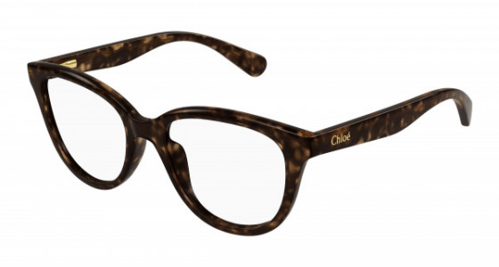 Chloé CC0021O Eyeglasses, 002 - HAVANA with TRANSPARENT lenses