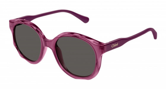 Chloé CC0019S Sunglasses, 003 - PINK with VIOLET temples and GREY lenses