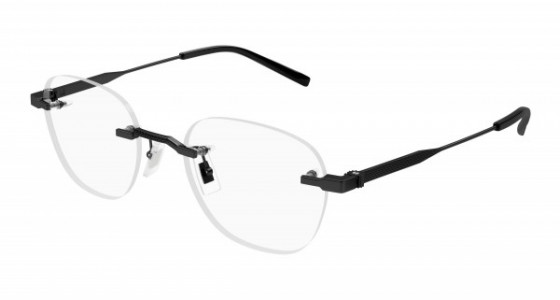 dunhill DU0094OA Eyeglasses, 001 - BLACK with TRANSPARENT lenses