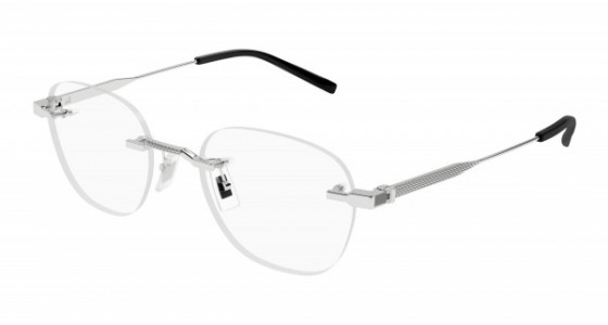 dunhill DU0094OA Eyeglasses, 002 - SILVER with TRANSPARENT lenses