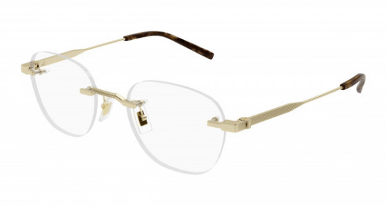 dunhill DU0094OA Eyeglasses, 003 - GOLD with TRANSPARENT lenses