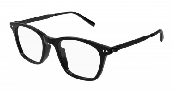 dunhill DU0092OA Eyeglasses, 001 - BLACK with TRANSPARENT lenses