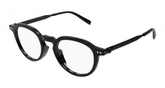dunhill DU0091O Eyeglasses, 001 - BLACK with TRANSPARENT lenses
