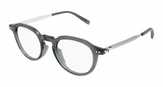 dunhill DU0091O Eyeglasses, 004 - GREY with SILVER temples and TRANSPARENT lenses
