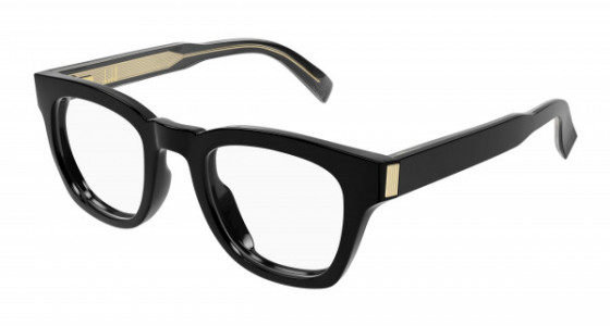 dunhill DU0081O Eyeglasses, 001 - BLACK with TRANSPARENT lenses