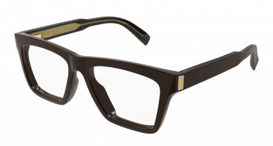 dunhill DU0080O Eyeglasses, 004 - BROWN with TRANSPARENT lenses