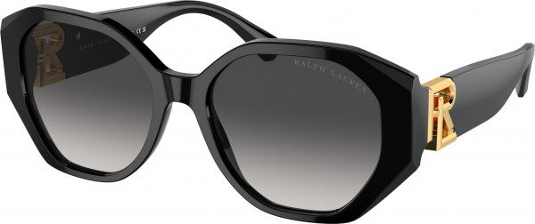 Ralph Lauren RL8220 THE JULIETTE Sunglasses, 50018G THE JULIETTE BLACK GREY GRADIE (BLACK)