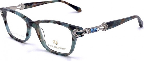 Pier Martino PM6577 LIMITED STOCK Eyeglasses, C2 Aqua Amber Gun Crystal