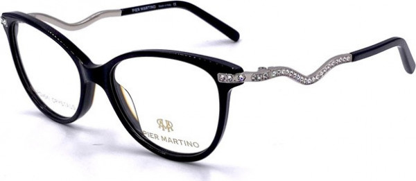 Pier Martino PM6570 LIMITED STOCK Eyeglasses, C4 Black Silver Crystal