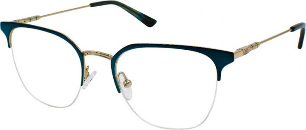 Jill Stuart Jill Stuart 445 Eyeglasses, TURQUOISE/GOLD