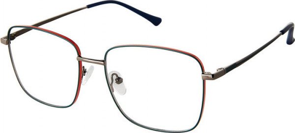 Jill Stuart Jill Stuart 442 Eyeglasses, BLUE ORANGE/GUNMETAL