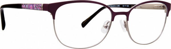 Vera Bradley VB Cleo Eyeglasses, Lilac Medallion