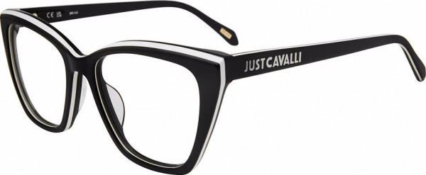 Just Cavalli VJC084V Eyeglasses, BLACK/WHITE/BLACK (09H9)
