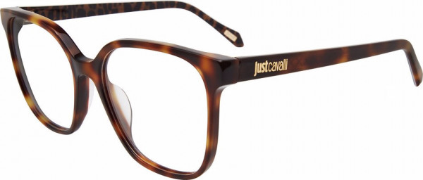 Just Cavalli VJC082 Eyeglasses, SHINY DARK HAVANA (0752)