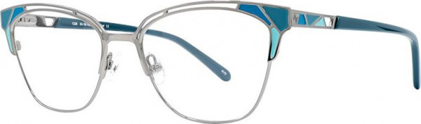 Adrienne Vittadini 1326 Eyeglasses, LGun/Teal