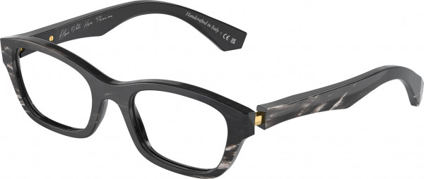 Alain Mikli A03516CO Eyeglasses, 002 STRIPED BLACK HORN (BLACK)