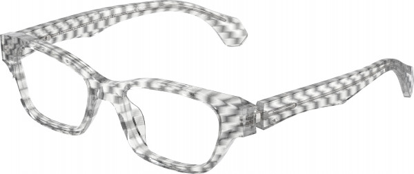 Alain Mikli A03516 Eyeglasses, 003 NEW DAMIER BLACK TRANSPARENT (BLACK)