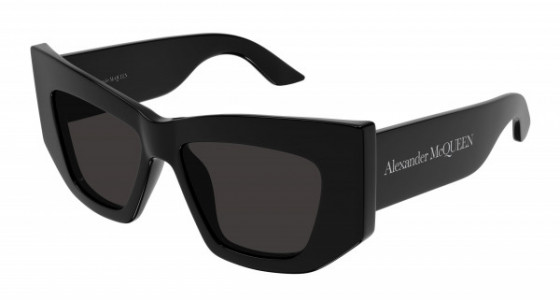 Alexander McQueen AM0448S Sunglasses, 001 - BLACK with GREY lenses