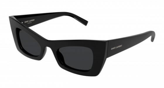 Saint Laurent SL 702 Sunglasses, 001 - BLACK with BLACK lenses