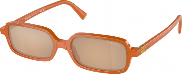 Miu Miu MU 11ZSF Sunglasses, 11V40D TURMERIC OPAL LIGHT ORANGE MIR (BROWN)