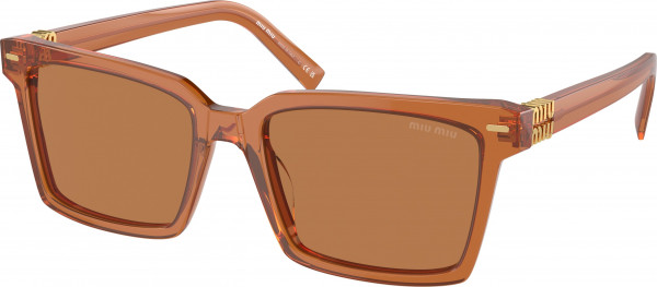 Miu Miu MU 13ZSF Sunglasses, 15T2Z1 CARAMEL TRASPARENT BROWN (BROWN)