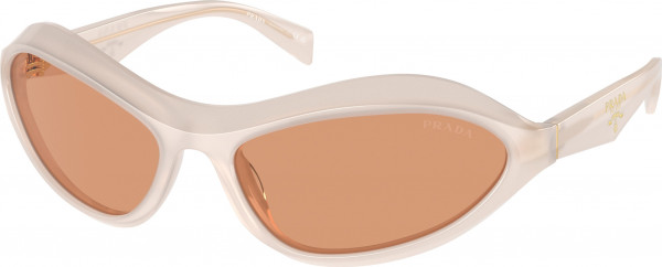 Prada PR A20SF Sunglasses, 12V07V OPAL MILK ORANGE (WHITE)