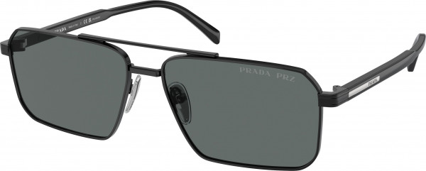 Prada PR A57S Sunglasses, 1BC10G SILVER PETROL GREEN (SILVER)