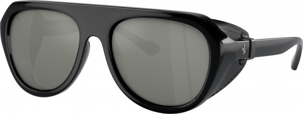 Ferrari FH2002QU Sunglasses, 501/5C BLACK MIRROR SILVER POLAR (BLACK)