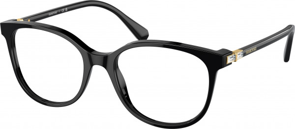 Swarovski SK2002 Eyeglasses, 1001 SOLID BLACK (BLACK)