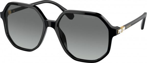 Swarovski SK6003F Sunglasses, 100111 BLACK GREY GRADIENT (BLACK)