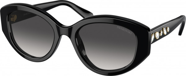 Swarovski SK6005 Sunglasses, 10018G BLACK GREY GRADIENT (BLACK)