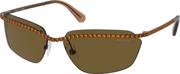 Swarovski SK7001 Sunglasses, 400273 BROWN DARK BROWN (BROWN)