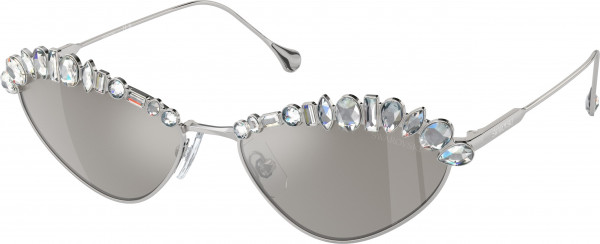 Swarovski SK7009 Sunglasses, 40016G SILVER LIGHT GREY MIRROR SILVE (SILVER)