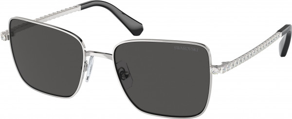 Swarovski SK7015 Sunglasses, 400187 SILVER DARK GREY (SILVER)