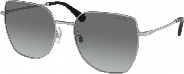 Swarovski SK7021D Sunglasses, 400111 MATTE SILVER GRADIENT GREY (SILVER)