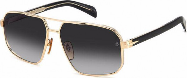 David Beckham DB 7102/S Sunglasses, HL G RHL GOLD BLCK_