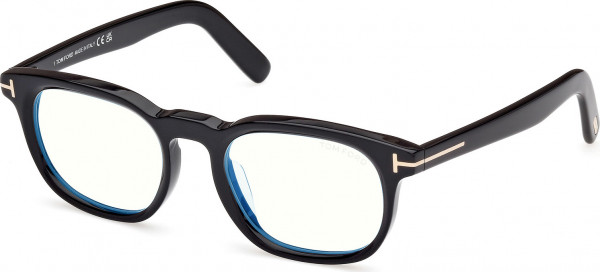 Tom Ford FT5930-D-B Eyeglasses, 001 - Shiny Black / Shiny Black