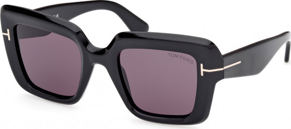 Tom Ford FT1157 ESME Sunglasses, 01A - Shiny Black / Shiny Black