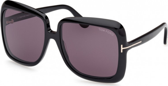 Tom Ford FT1156 LORELAI Sunglasses, 01A - Shiny Black / Shiny Black