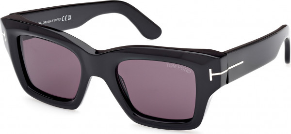 Tom Ford FT1154 ILIAS Sunglasses, 01A - Shiny Black / Shiny Black