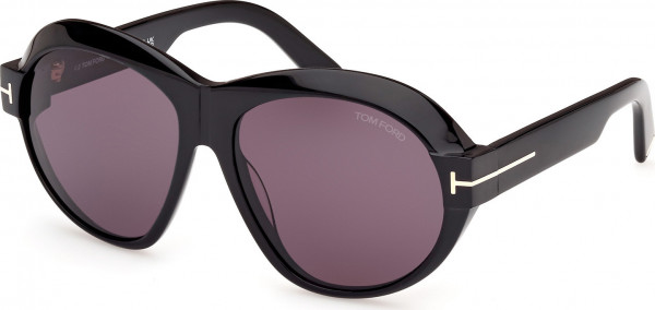 Tom Ford FT1113 INGER Sunglasses, 01A - Shiny Black / Shiny Black