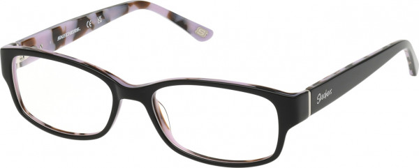 Skechers SE50037 Eyeglasses, 001 - Shiny Black / Shiny Black