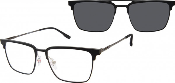 XXL MESSI Eyeglasses, BLACK/GUN