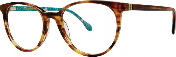 Lilly Pulitzer Jodie Eyeglasses, Amber Tortoise